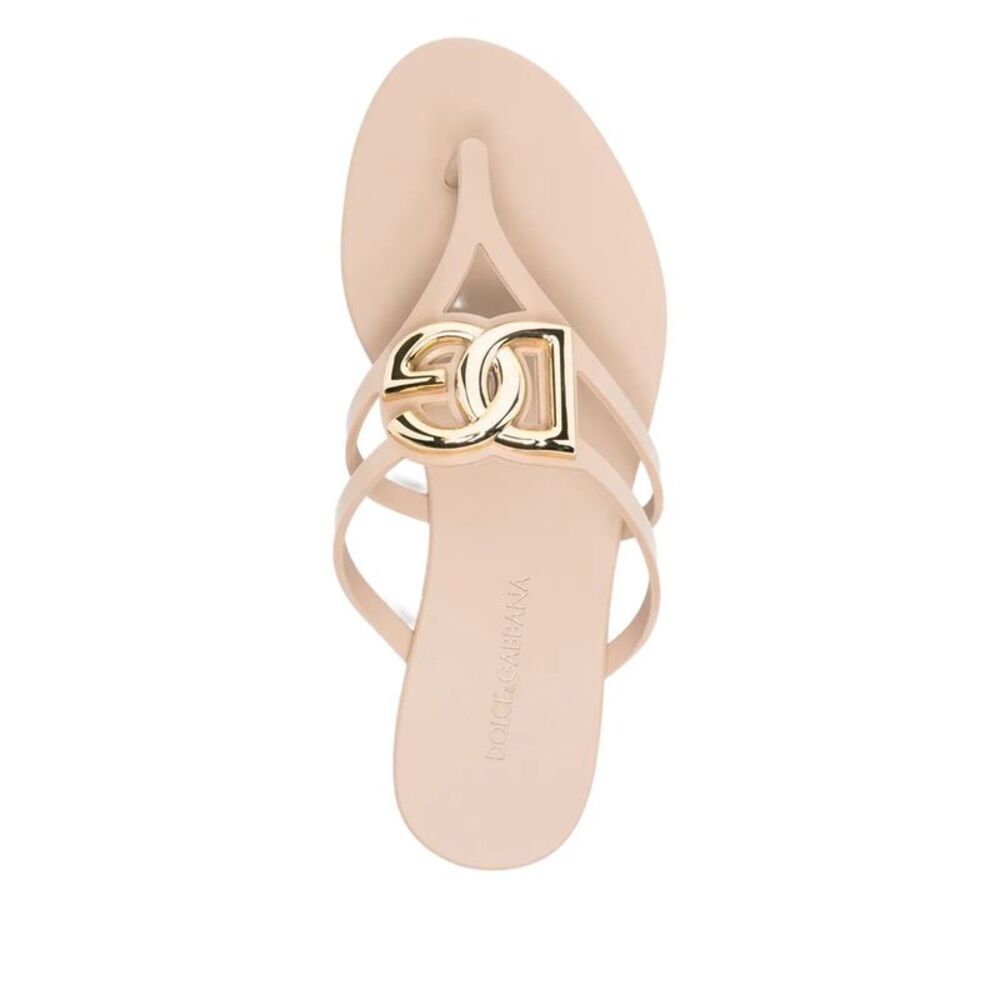 Dolce & Gabbana Women Dg Logo Rubber Beachwear Slides - Picture 4 of 4